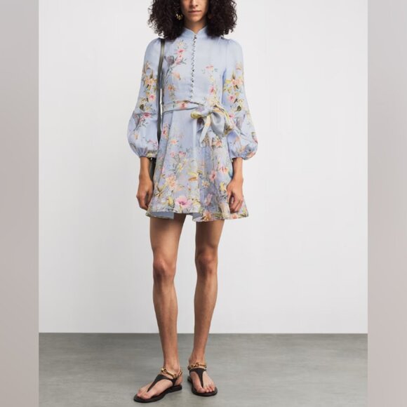 Zimmermann Dresses & Skirts - NWOT ！Zimmermann Linen Rebellion Floral Mini Dress- Size 0/US4